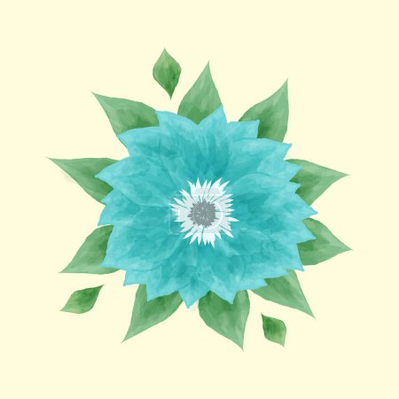 Ilustración de Acuarela flor ilustración para fondo y tarjeta de invitación - Imagen libre de derechos