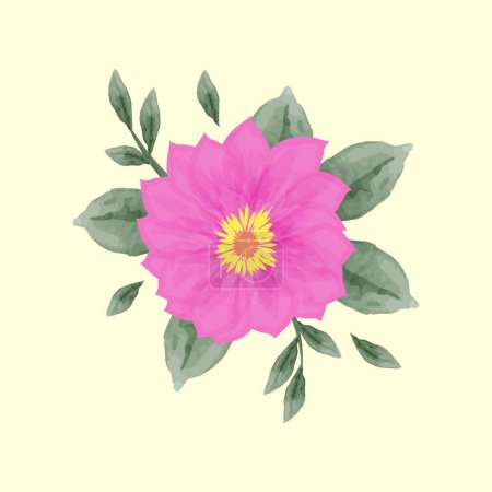 Téléchargez les illustrations : Illustration de fleurs aquarelle pour fond et carte d'invitation - en licence libre de droit