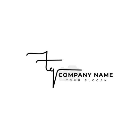 Illustration for Tq Initial signature logo vector design - Royalty Free Image