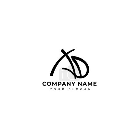 Ilustración de Ad Firma inicial logotipo vector desig - Imagen libre de derechos