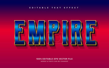 Illustration for Empire editable text effect template - Royalty Free Image