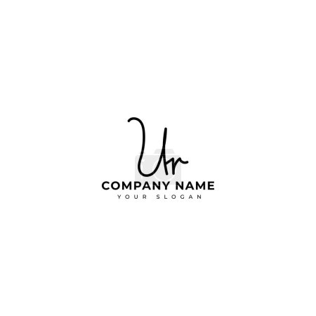 Illustration for Ur Initial signature logo vector design - Royalty Free Image