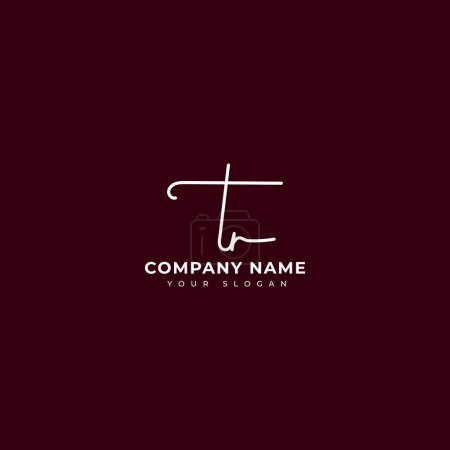 Illustration for Tr Initial signature logo vector design - Royalty Free Image
