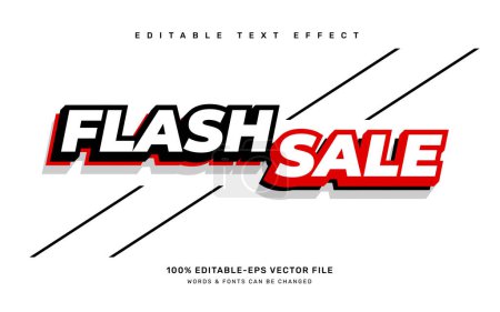 Illustration for Flash sale editable text effect template - Royalty Free Image