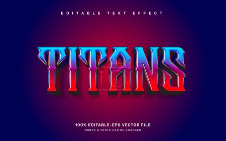 Illustration for The Titans editable text effect template - Royalty Free Image