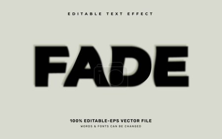 Illustration for Fade editable text effect template - Royalty Free Image