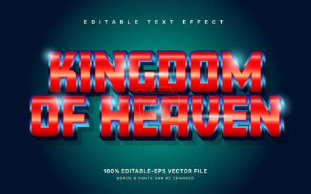 Illustration for Kingdom of heaven editable text effect template - Royalty Free Image