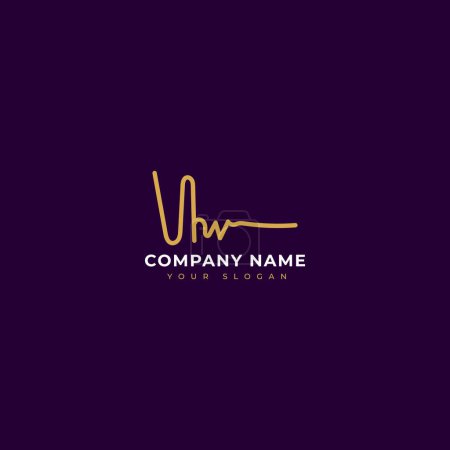 Nw Firma inicial logotipo vector desig