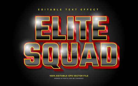 Elite squad editable text effect template