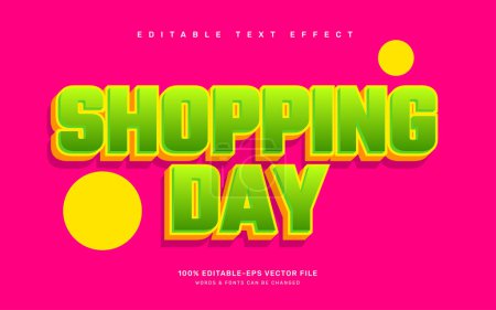 Shopping day editable text effect template
