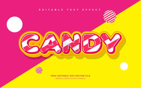 Illustration for Candy editable text effect template - Royalty Free Image