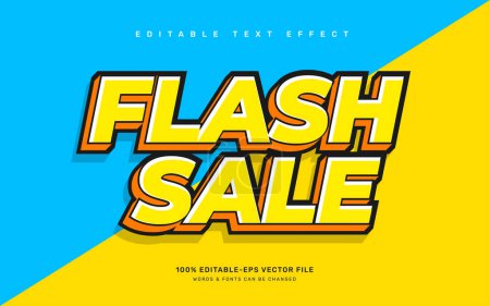 Plantilla de efecto de texto editable de venta flash