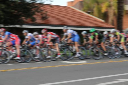 Photo for Men's Professional Cycling Race with Motion Blur Panning - Royalty Free Image