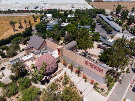 Photo for Redlands, California - July 27, 2019: Aerial view of the San Bernardino County Museum - Royalty Free Image