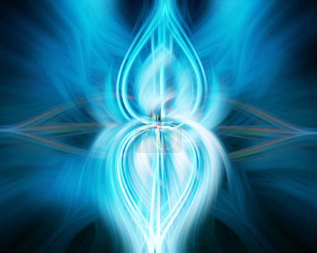 Photo for Blue energy ethereal radiating vortex background - Royalty Free Image