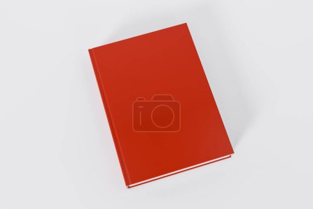 Photo for Closed red books isolated on white background with copy space - Royalty Free Image
