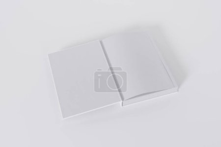 Photo for Opened white books isolated on white background with copy space - Royalty Free Image