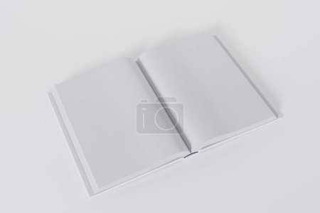 Photo for Opened white books isolated on white background with copy space - Royalty Free Image