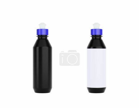 Foto de Botellas de plástico sobre fondo blanco - Imagen libre de derechos