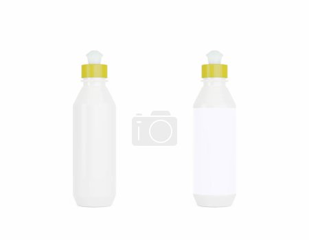 Téléchargez les photos : Bouteilles en plastique sur fond blanc - en image libre de droit