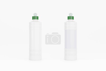Foto de Botellas de plástico sobre fondo blanco - Imagen libre de derechos