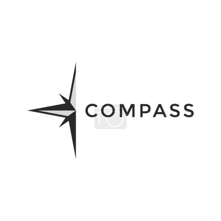 Illustration for Simple compass logo design template - Royalty Free Image