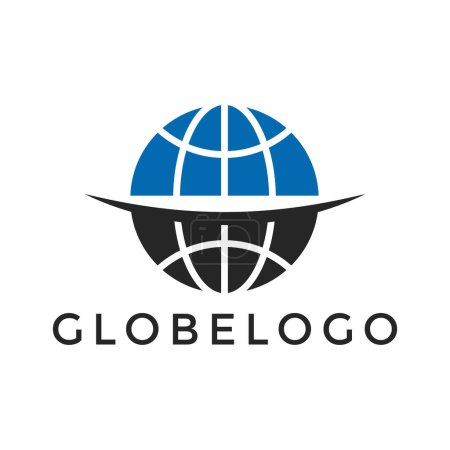 Téléchargez les illustrations : Modèle vectoriel de conception de logo globe moderne - en licence libre de droit