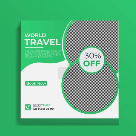 World Travel Service Agency Social Media Banner Design