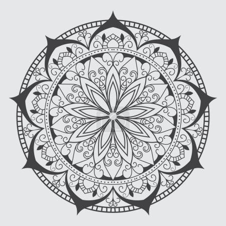 Téléchargez les illustrations : Modèle de design Mandala créatif - en licence libre de droit