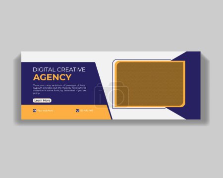 Illustration for Digital Marketing Agency Social Media Cover Design - Royalty Free Image