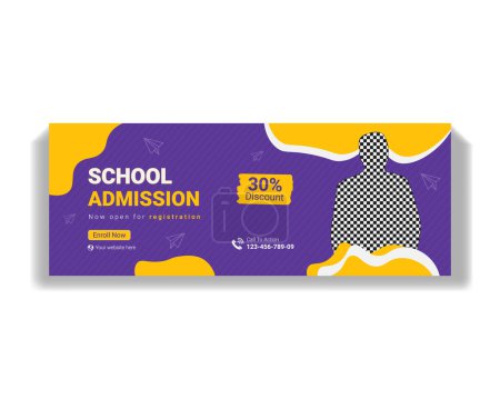 Photo for School Admission Social Media Cover Design - Royalty Free Image