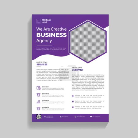 Illustration for Corporate Flyer Design Template - Royalty Free Image