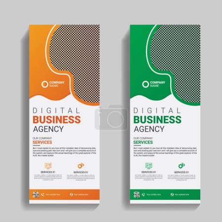 Illustration for Corporate Rollup/x-banner design template - Royalty Free Image