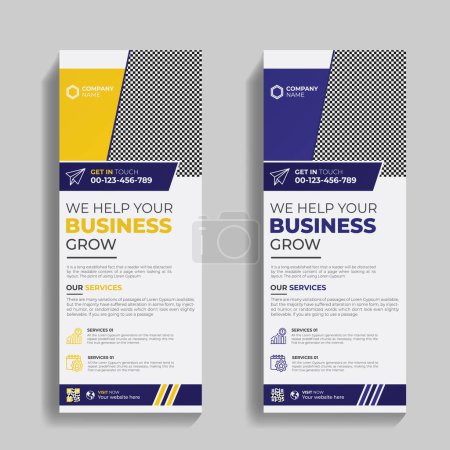 Illustration for Corporate Rollup/x-banner design template - Royalty Free Image