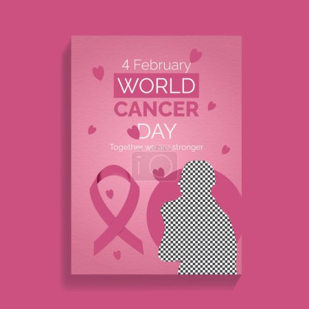 Illustration for Breast Cancer Flyer Design Template - Royalty Free Image