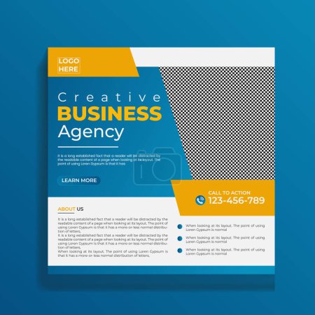 Illustration for Corporate Social Media Cover Design Template - Royalty Free Image