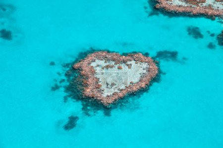 Photo for Heart Reef in the Great Barrier Reef of Australia - Royalty Free Image
