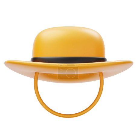 Yellow Gardening Hat 3D Illustration