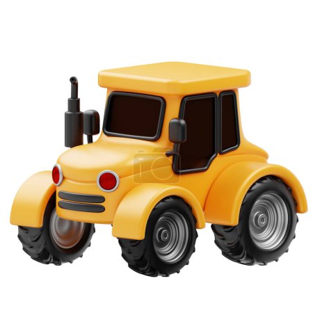 Traktor Gartenwerkzeug 3D Illustration