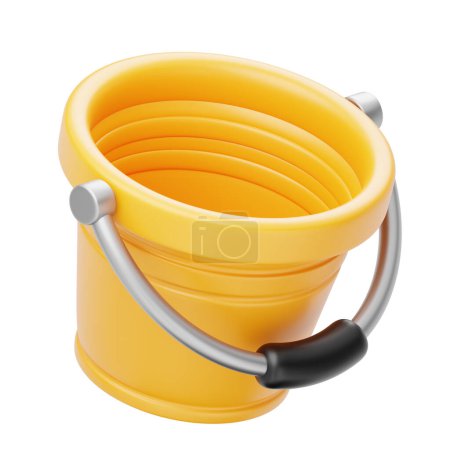 Water Bucket Gardening Tool 3D Illustration