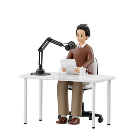 3D Character Male Podcaster