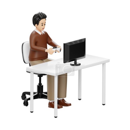 3D Character Male Playing Game