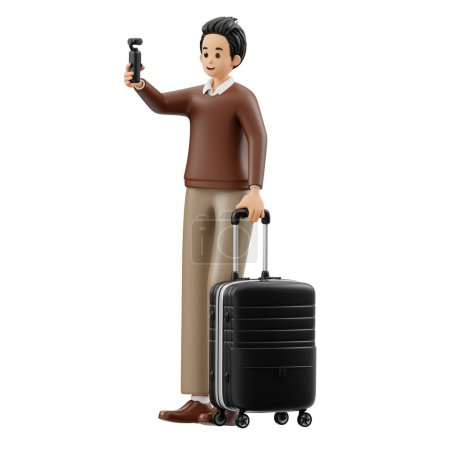 3D Character Male Travel Vlogger