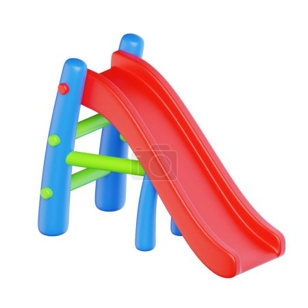 Children Slide Playground Element 3D Illustration