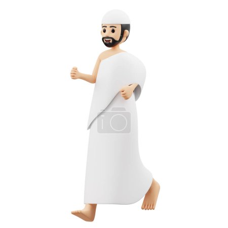3D Character Muslim Man Sa'i