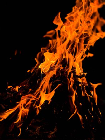 Foto de Reúnanse alrededor del fuego, dejen ir sus preocupaciones, y dejen que las llamas enciendan su espíritu. - Imagen libre de derechos
