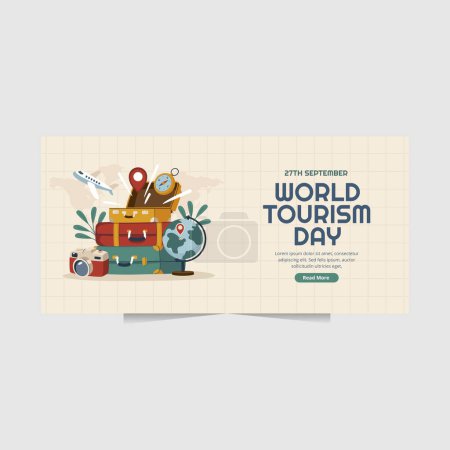 cartel para celebrar el Día Mundial del Turismo Wanderlust Global