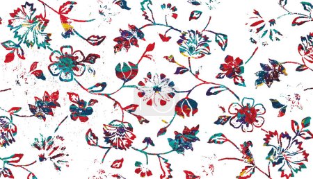 Foto de Diseño de estampado de alfombra y tela con grunge y patrón de repetición de textura angustiada - Imagen libre de derechos