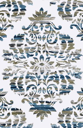 Carpet and Fabric print design with grunge and distressed texture repeat pattern 