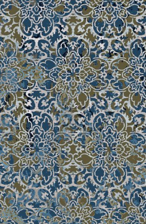 Diseño de estampado de alfombra y tela con grunge y patrón de repetición de textura angustiada 
